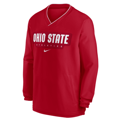 Ohio State Buckeyes Sideline Men's Nike College Long-Sleeve Windshirt