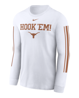 Мужская футболка Texas Longhorns Local Spirit Slogan Nike College Long-Sleeve