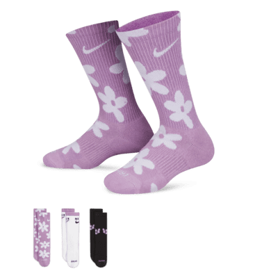 Nike Everyday Plus Kids' Cushioned Crew Socks (3 Pairs)