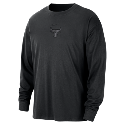 Męski T-shirt z długim rękawem Nike NBA Chicago Bulls Courtside Premium Essential