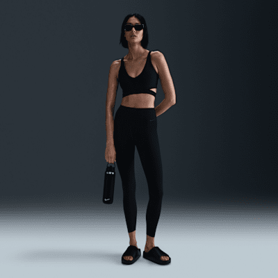 Leggings de tiro alto de 7/8 con sujeción suave para mujer Nike Zenvy Rib