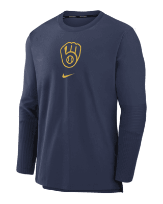 Мужская куртка Milwaukee Brewers Authentic Collection Player Nike Dri-FIT MLB Pullover