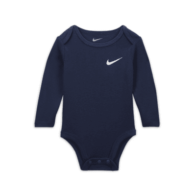 Bodys de manga larga paquete de 3 para bebé (0 a 9 meses) Nike Essentials