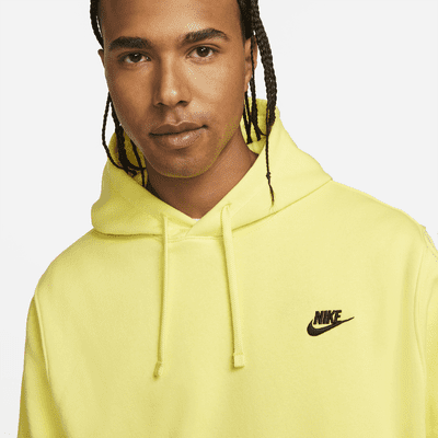 nike club pullover hoodie yellow