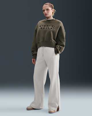 Женские  Nike Sportswear Phoenix Fleece High-Waisted Wide-Leg Pants