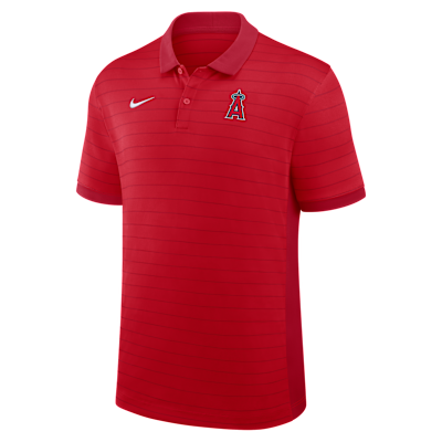 Los Angeles Angels Authentic Collection Striped Victory Men's Nike Dri-FIT MLB Polo from Nike - $75