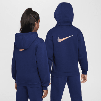 CR7 Club Fleece Older Kids' Football Hoodie