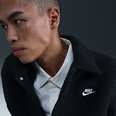 Nike Sportswear Club Men's High-Pile Fleece Coaches Jacket