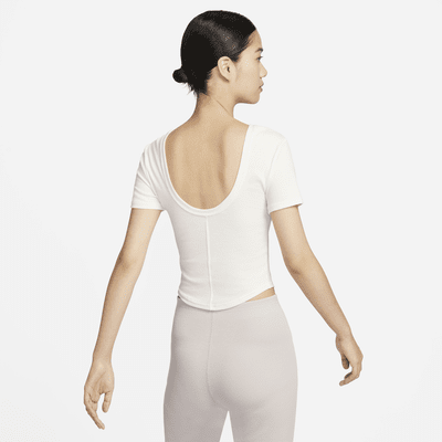 Nike Sportswear Chill Knit Women's Tight Scoop-Back Short-Sleeve Mini-Rib Top