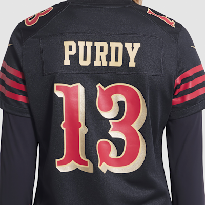 Jersey Nike de la NFL Game para mujer Brock Purdy San Francisco 49ers Rivalries Collection