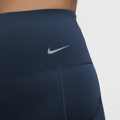 Damskie legginsy 7/8 z wysokim stanem i kieszeniami zapewniające mocne wsparcie Nike Go