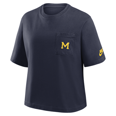 Michigan Legacy Pocket Boxy Women's Nike College T-Shirt