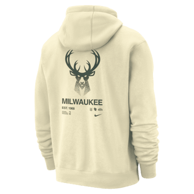 Felpa pullover con cappuccio Milwaukee Bucks Club Courtside Nike NBA – Uomo