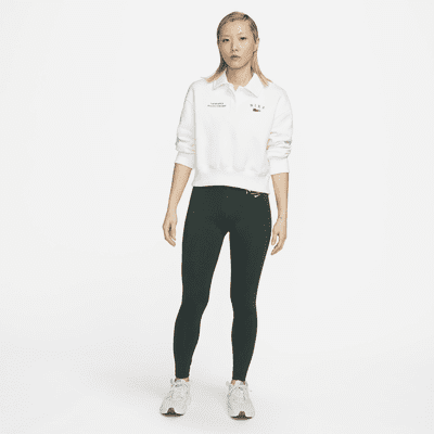 Nike Sportswear Women's Oversized Crop Fleece Polo Sweatshirt. Nike SG