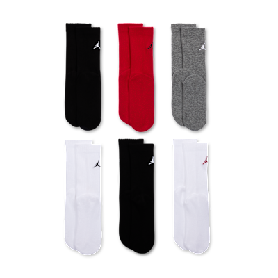 Κάλτσες μεσαίου ύψους Jordan Everyday Essentials για μεγάλα παιδιά (έξι ζευγάρια)