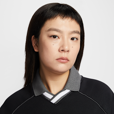 나이키 스포츠웨어 피닉스 플리스 여성 오버사이즈 그래픽 폴로 탑