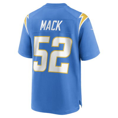 Jersey de fútbol americano Game para hombre NFL Los Angeles Chargers (Khalil Mack)