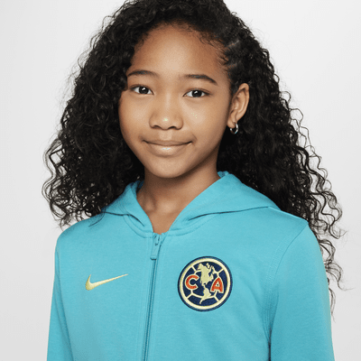 Club América Club Big Kids' (Boys') Nike Soccer Full-Zip French Terry Hoodie