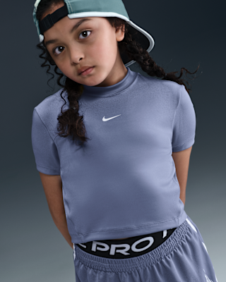 Детские шорты Nike Pro Girls' Dri-FIT Short-Sleeve Top