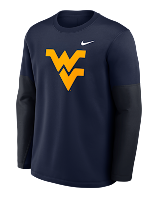 Мужская футболка West Virginia Sideline Coach Nike Therma-FIT College Long-Sleeve