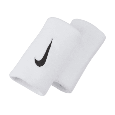 Serre-Poignets Nike Swoosh Blanc / Noir x 2