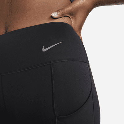 Leggings a tutta lunghezza a vita media con tasche e sostegno elevato Nike Go – Donna