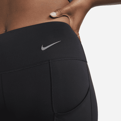 Nike Go Leggings in voller Länge mit starkem Halt, mittelhohem Bund und Taschen für Damen