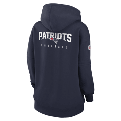 Nike New England Patriots Sideline Club Pullover Hoodie - Navy - XXL Each