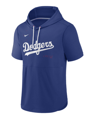 Men's Nike Royal Los Angeles Dodgers Logo Lockup Performance Short-Sleeved  Pullover Hoodie