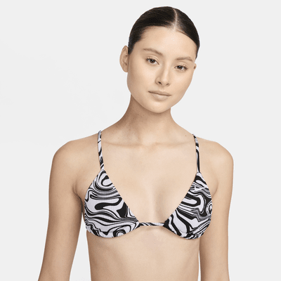 Prenda superior de bikini con correas para mujer Nike Swim Swirl