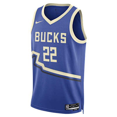 Jersey Nike Dri-FIT de la NBA Swingman para hombre Khris Middleton Milwaukee Bucks 2024/25 City Edition