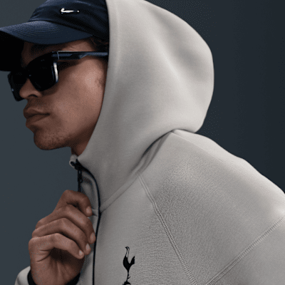 Tottenham Hotspur Tech Windrunner Nike Tam Boy Fermuarlı Fleece Erkek Kapüşonlu Futbol Üstü