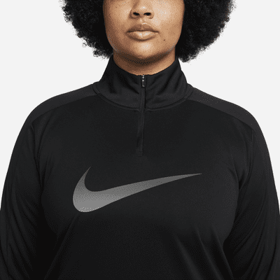 Nike Dri-FIT Swoosh Women's 1/4-Zip Long-Sleeve Running Mid Layer (Plus Size)