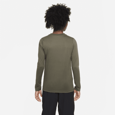 Nike Legend Boy's Training Long Sleeve Shirt in Navy Size Large
