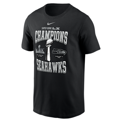 Seattle Seahawks Super Bowl LX Champions Trophy Collection Men's Nike NFL T-Shirt