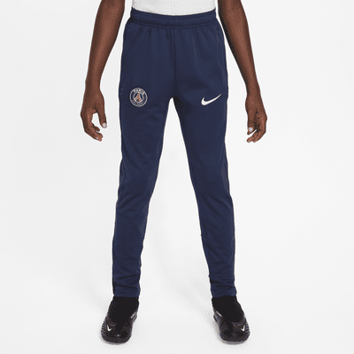 Pleteninové fotbalové kalhoty Nike Dri-FIT Paris Saint-Germain Academy Pro pro větší děti