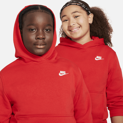 Sudadera con gorro sin cierre para niños talla grande (talla amplia) Nike Sportswear Club Fleece