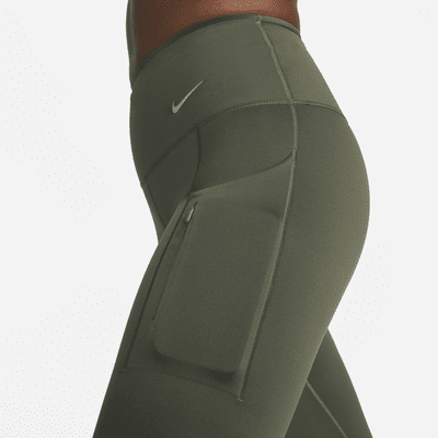 Leggings con bolsillos de tiro alto de largo completo de sujeción firme para mujer Nike Go