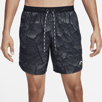 Nike Dri-FIT Stride Men's 18cm (approx.) Brief-Lined Printed Running ...