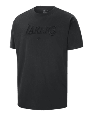 Los Angeles Lakers Nike Courtside Future Heavyweight Pullover Hoodie - Black