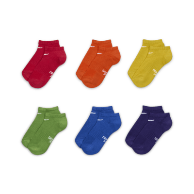 Nike Dri-FIT Performance Basics Big Kids' No-Show Socks (6 Pairs)