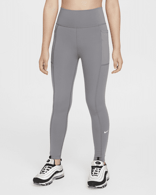 Подростковые тайтсы Nike One Big Kids' (Girls') Dri-FIT High-Waisted Leggings with Pockets