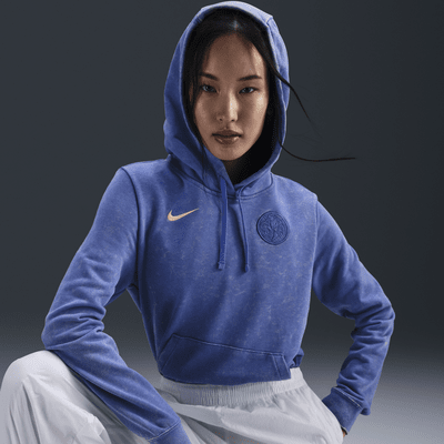 Sudadera con gorro sin cierre de fútbol Nike para mujer Club América Club Fleece Third