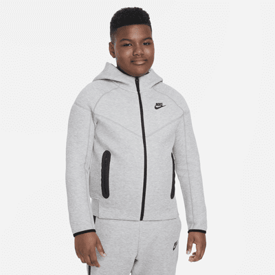 Nike Sportswear Tech Fleece hosszú cipzáras kapucnis pulóver nagyobb gyerekeknek (fiúknak) (bővített méret)