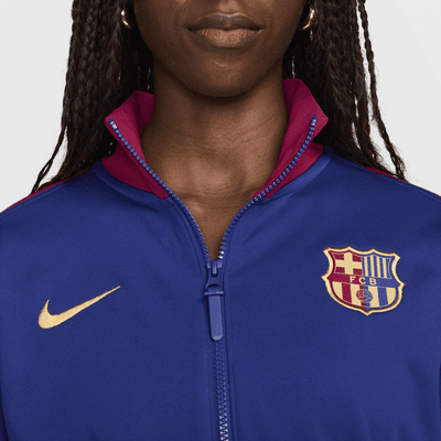 FC Barcelona Academy Pro Thuis Nike Dri-FIT voetbalvolksliedjack voor dames