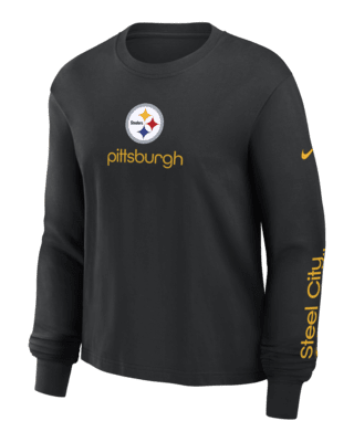 Женская футболка Pittsburgh Steelers Boxy Nike NFL Long-Sleeve