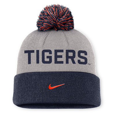 Gorro universitario Nike con dobladillo y pompón para hombre Auburn Primetime Peak
