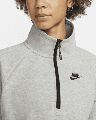 womens nike grey quarter zip