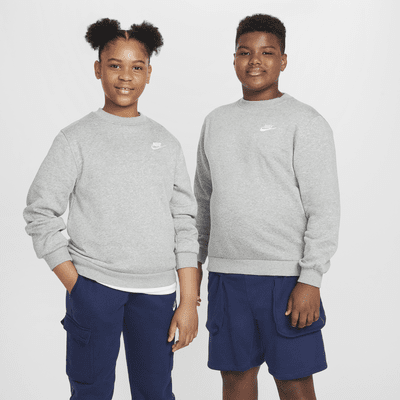 Sudadera sin cierre para niños talla grande (talla amplia) Nike Sportswear Club Fleece