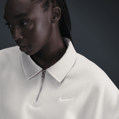 Polo oversize con zip a 1/4 Nike Sportswear Phoenix Fleece – Donna